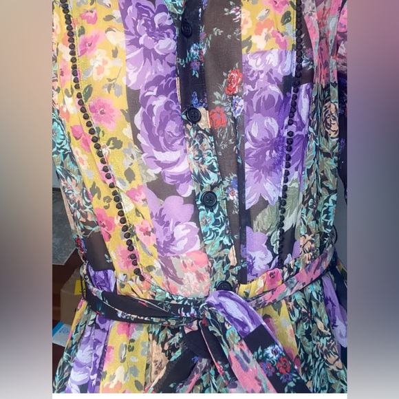 Zara Floral  Long Sleeve Dress - Picture 3 of 6